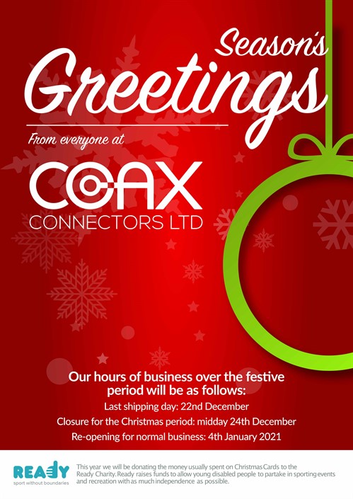 COAX Xmas Card 2020 A4