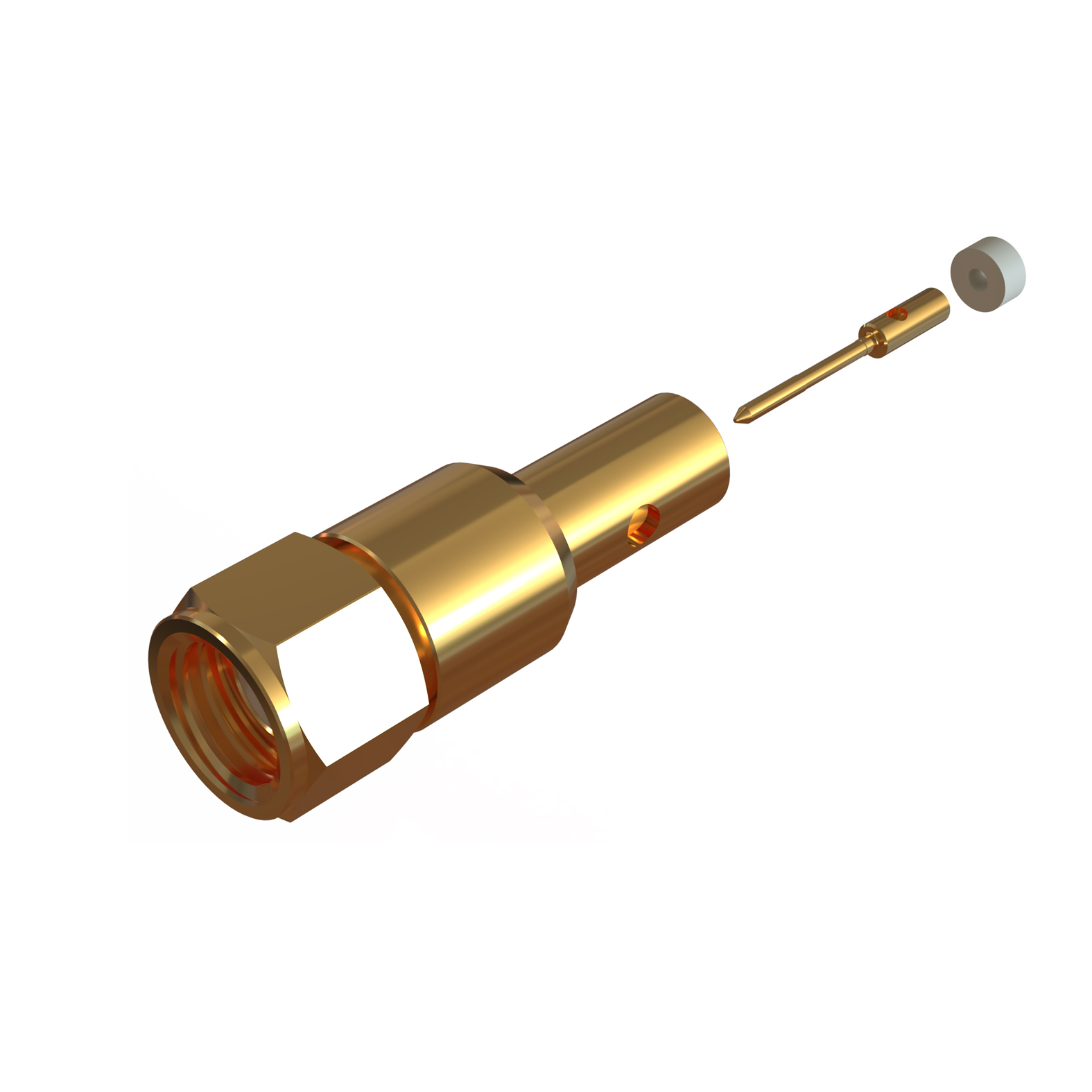 thumbnail image 2 of 100x SMA Male Plug Connector – For RG402 0.141 Semi-Rigid Cable – RF Coax, Gold Plated, Solder Type 2 of 2
